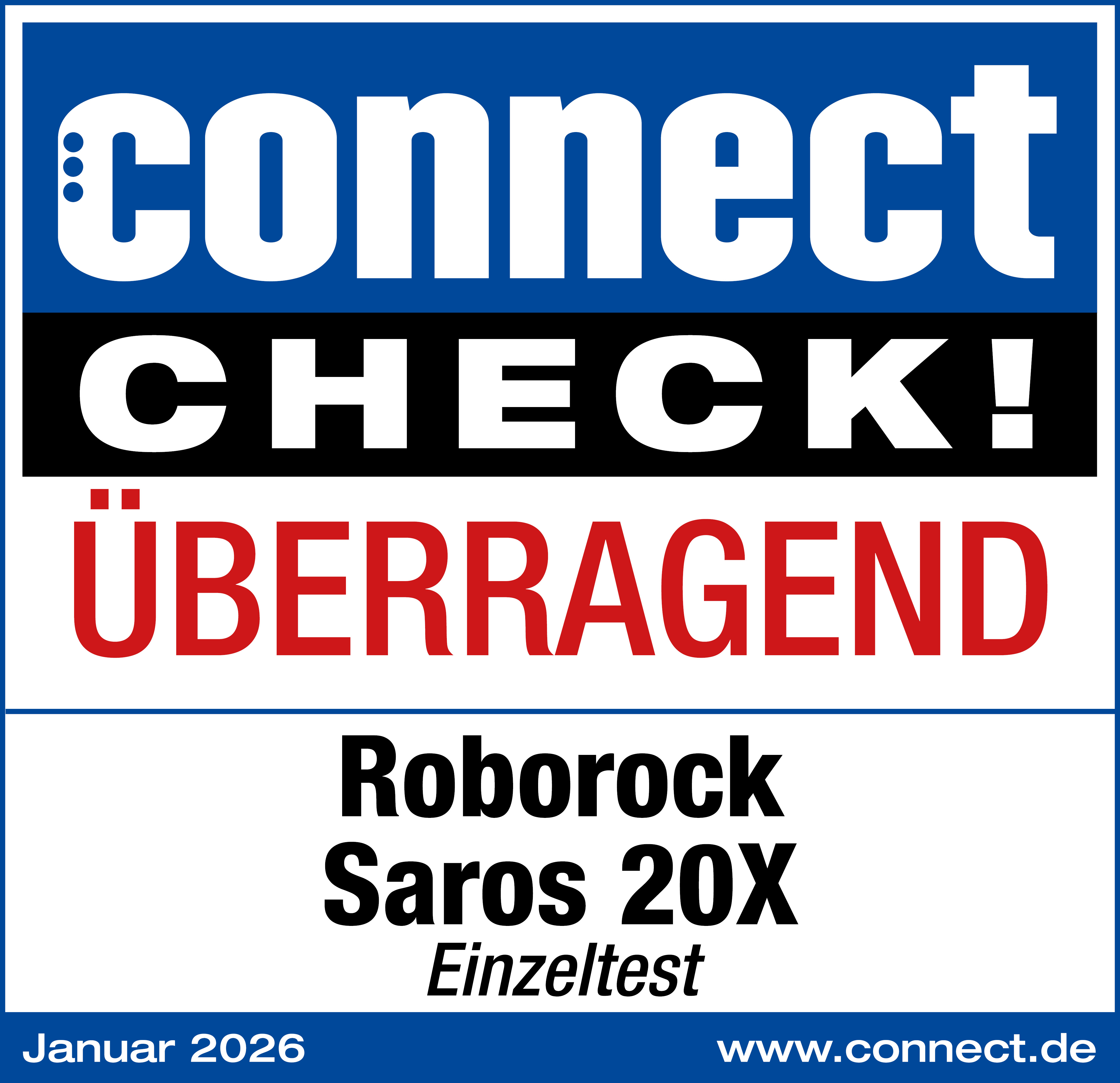 Connect Check: Überragend Roborock Saros 20X Einzeltest Januar 2026.