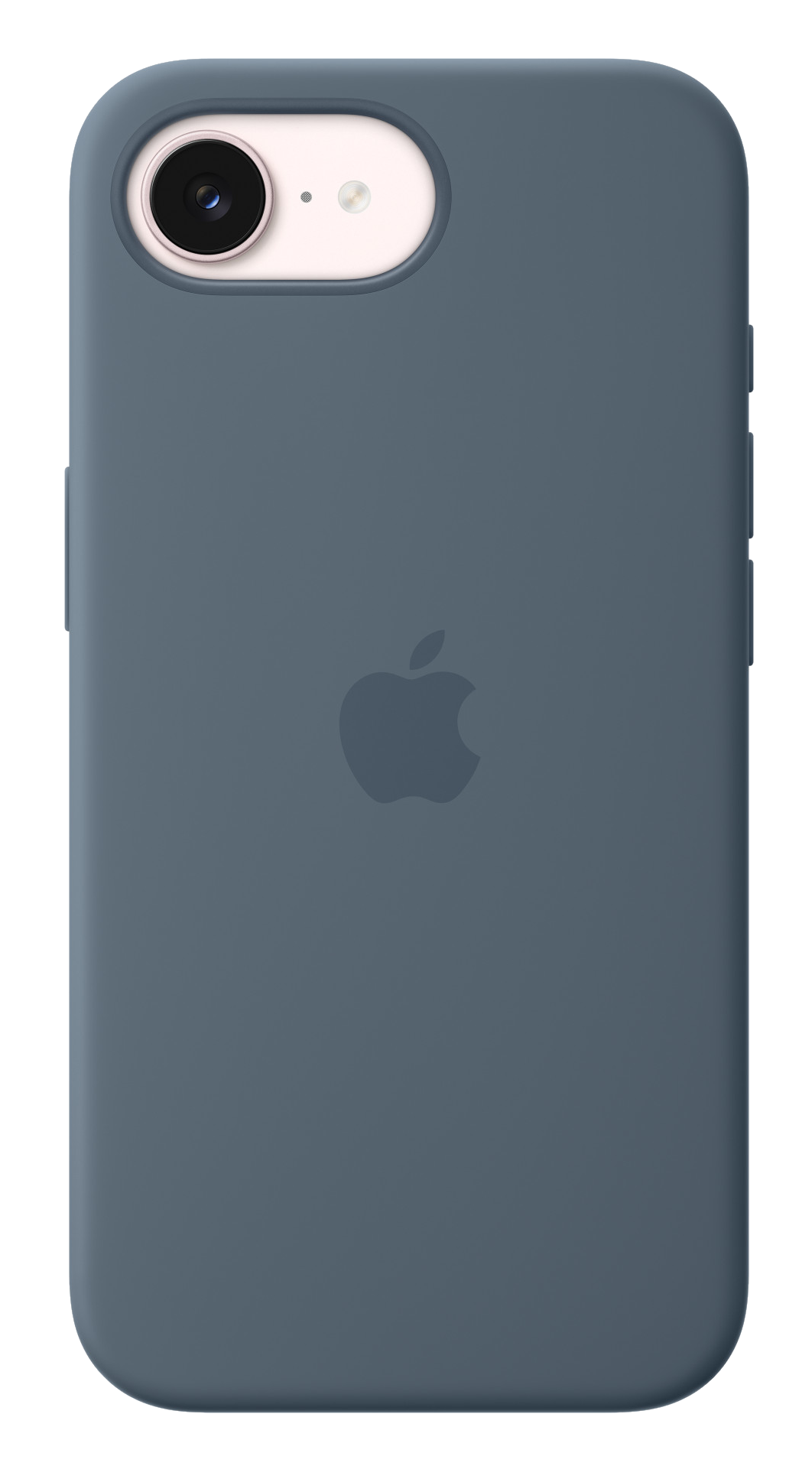 Szara obudowa telefonu z aparatem i logo Apple.