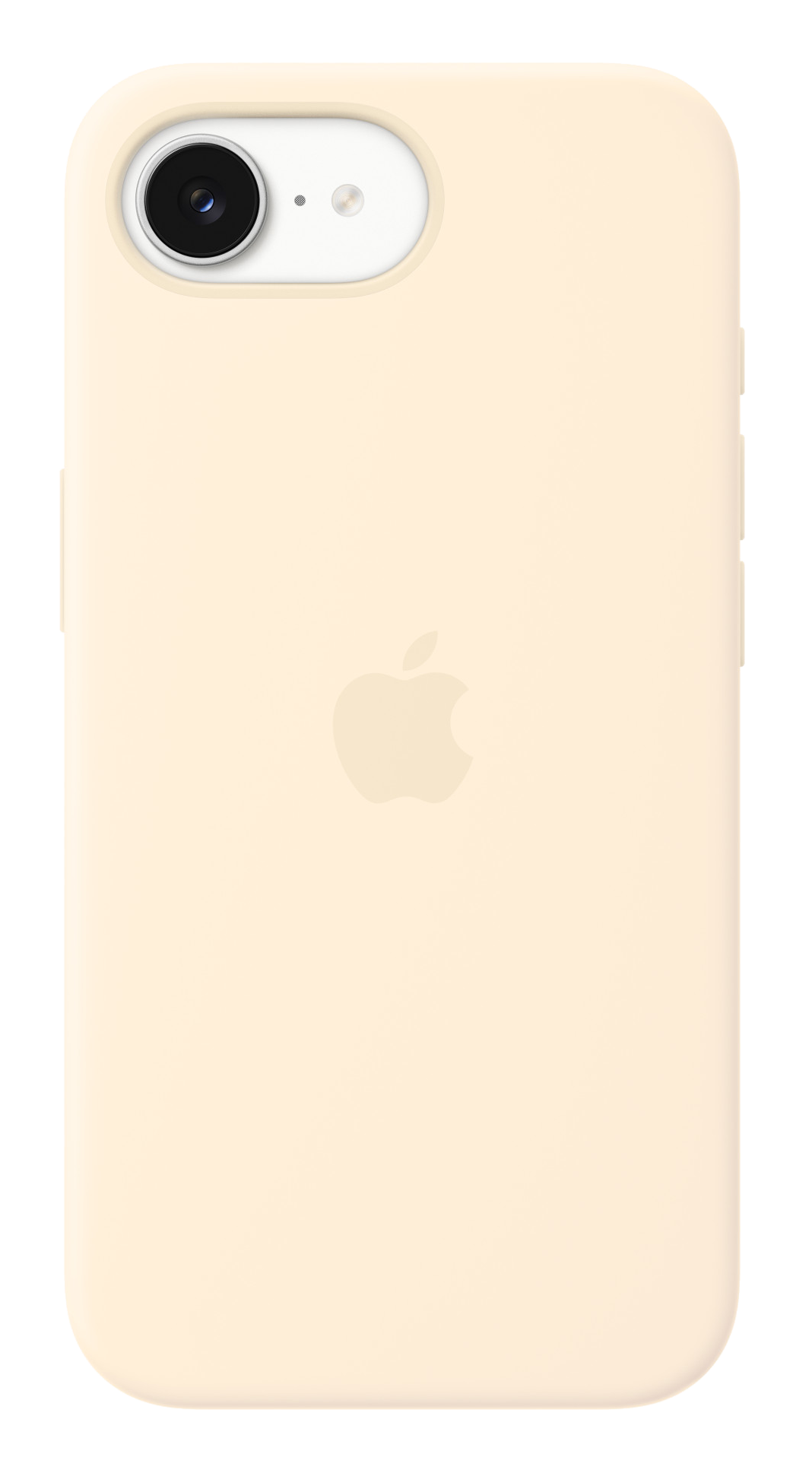 Jasnożółta obudowa iPhone z logo Apple pośrodku.