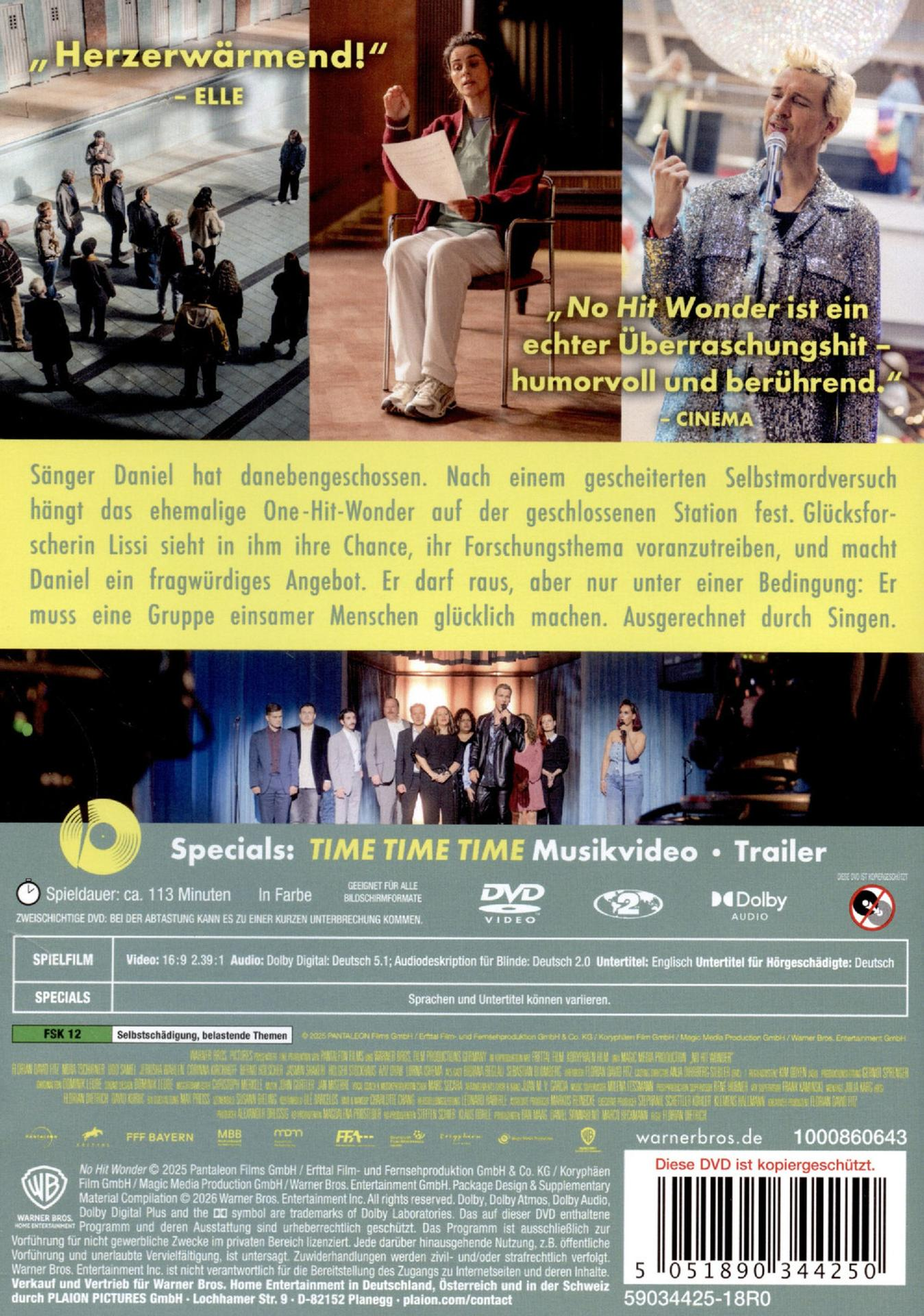 DVD-Cover für 'No Hit Wonder' mit Szenen und Textzitaten.