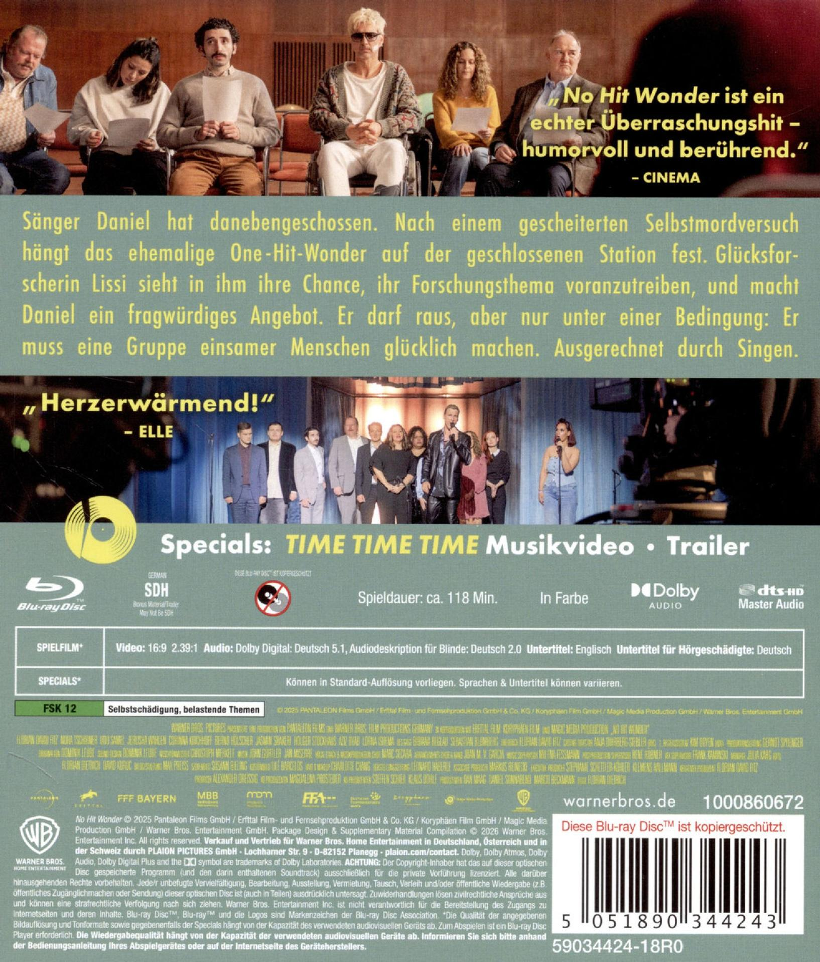 Blu-ray Cover mit Filmbeschreibung, Cast und Logos. 5 Männer, 2 Frauen.