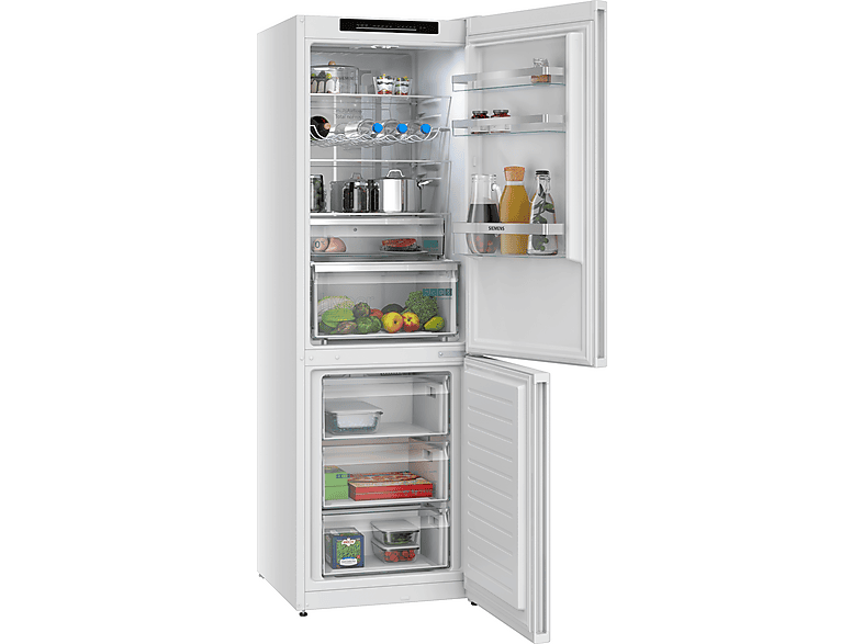 Siemens KG36NVWCG iQ300 Kühl- und Gefrierkombination (C, 321 l, 1860 mm hoch, Standgerät, No Frost (verminderte Eisbildung), Weiß) — Foto 3 von 5