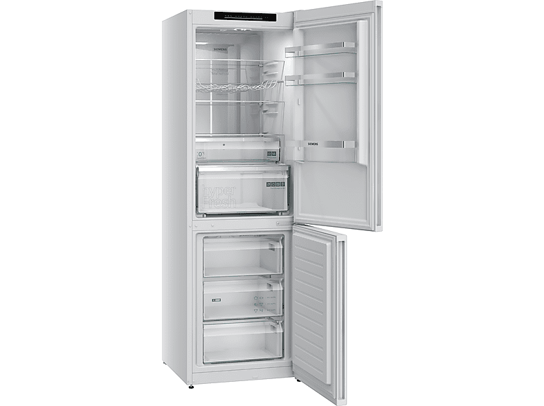 Siemens KG36NVWCG iQ300 Kühl- und Gefrierkombination (C, 321 l, 1860 mm hoch, Standgerät, No Frost (verminderte Eisbildung), Weiß) — Foto 4 von 5