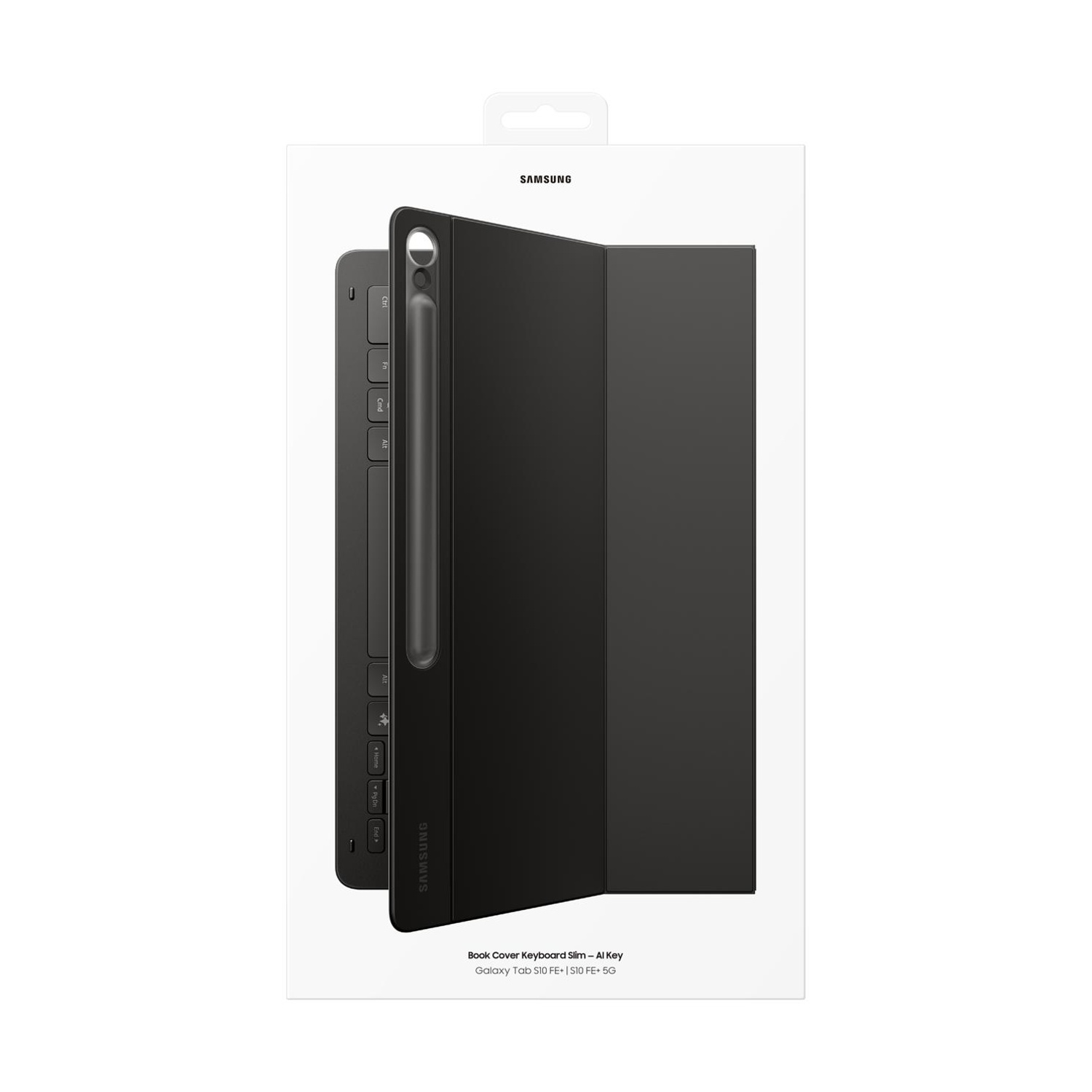 Copertina tastiera Samsung Galaxy Tab S10 FE nera con penna.