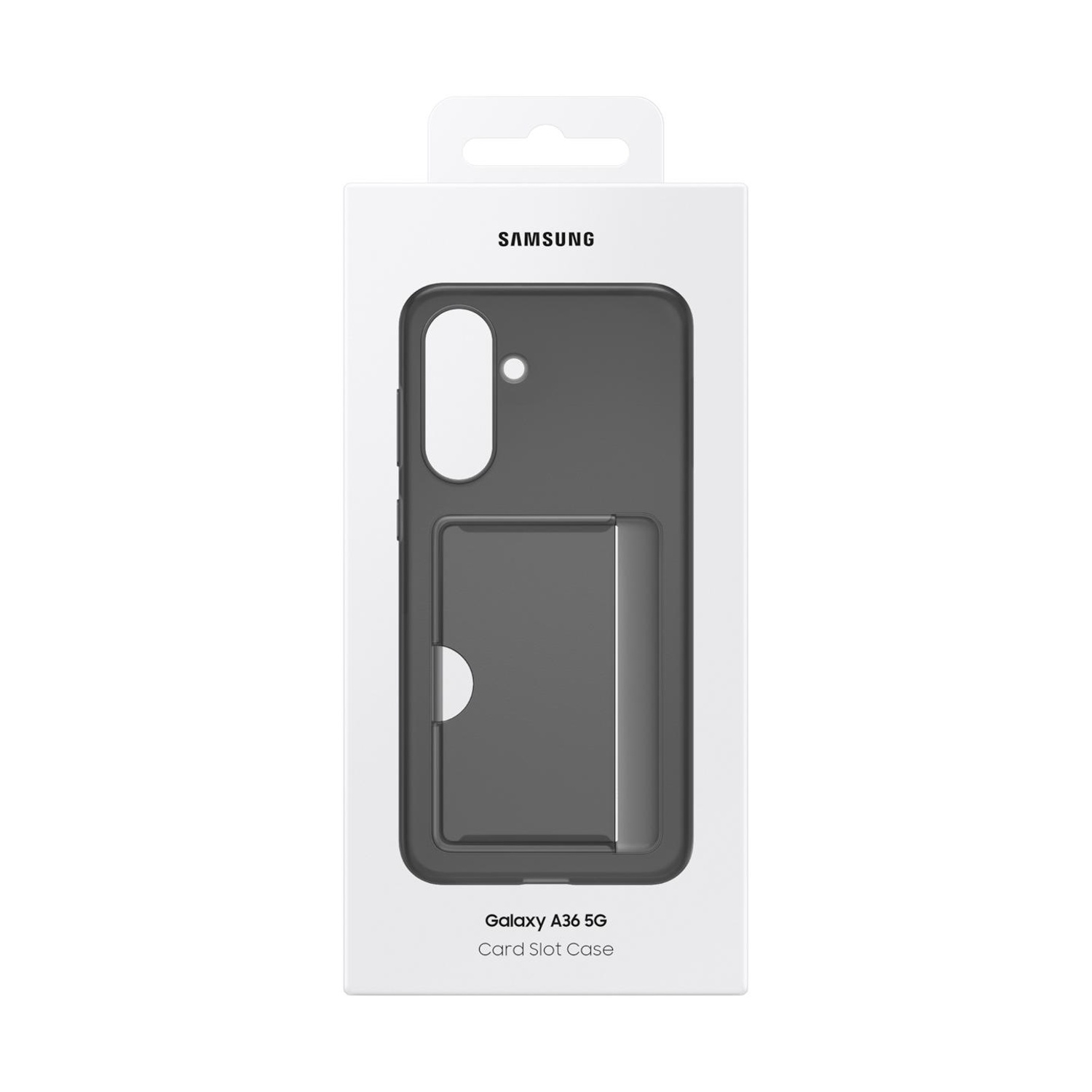 Custodia Samsung Galaxy A36 5G con slot per schede in confezione