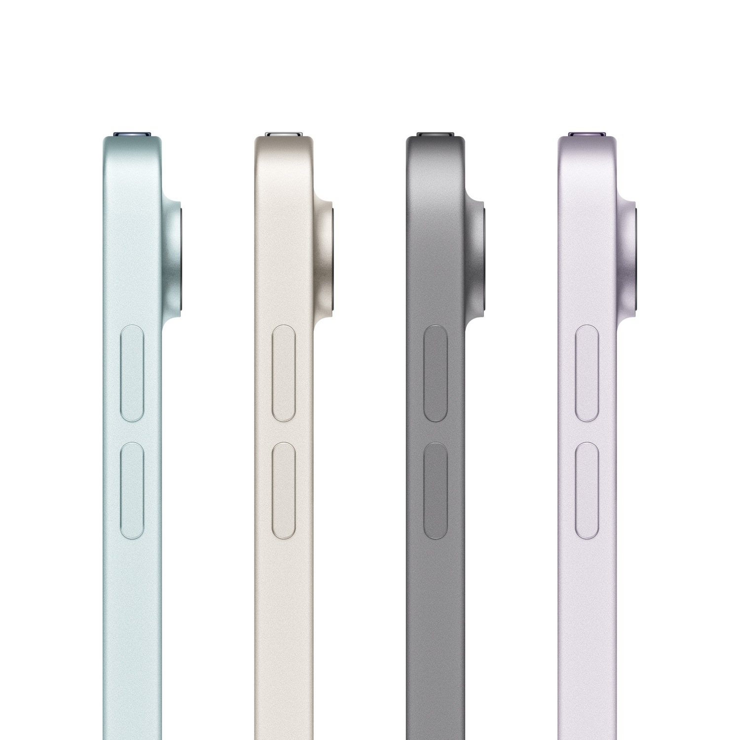 Cuatro tablets en colores pastel (menta, dorado, gris, morado) una al lado de otra.