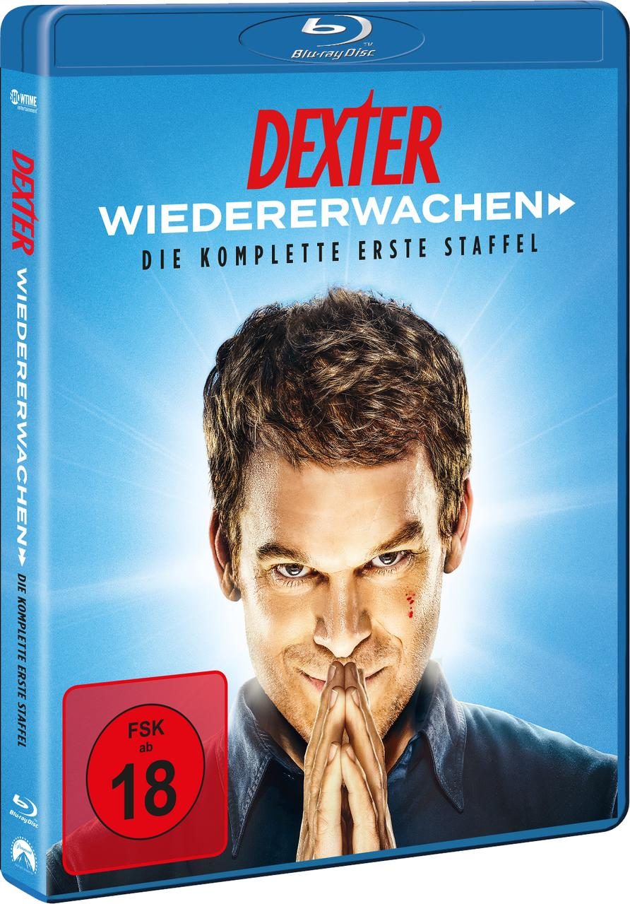 Blu-ray Hülle von Dexter Staffel 1 mit Darsteller Michael C. Hall, FSK 18.