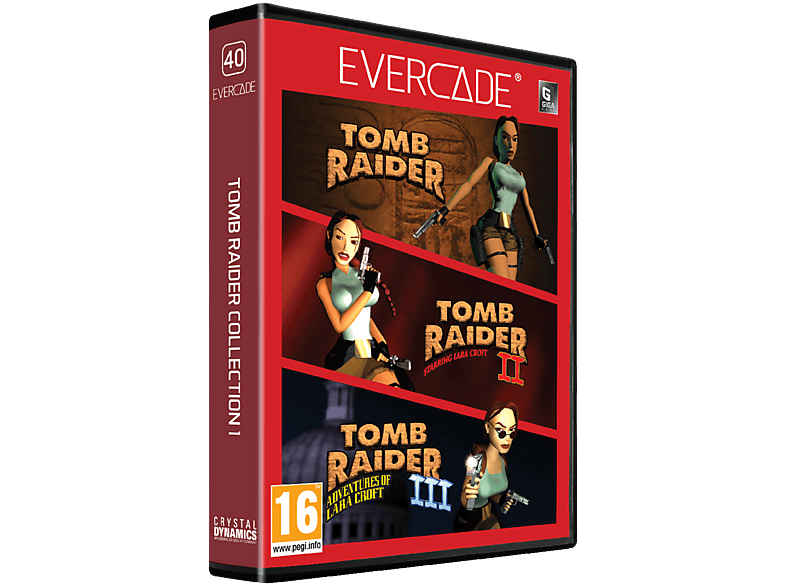 Cartucho juego retro Evercade: Tomb Raider Collection 1