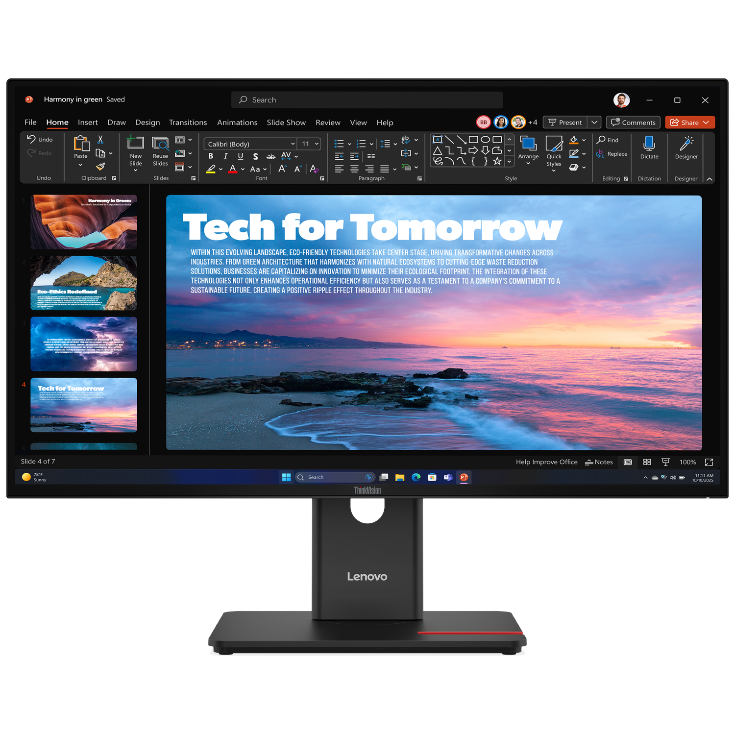 Lenovo Thinkvision T27qd-40 27 Inch 2560 X 1440 (quad Hd) Ips-paneel In Hoogte Verstelbaar