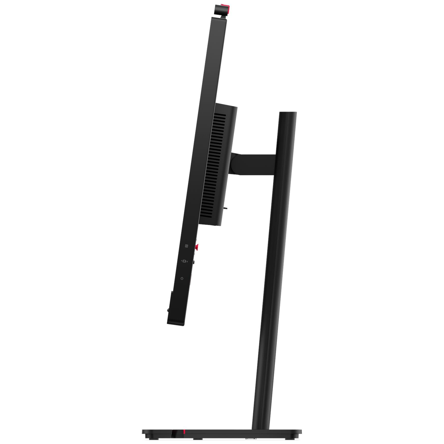 A black computer monitor with a webcam is shown from the side.
