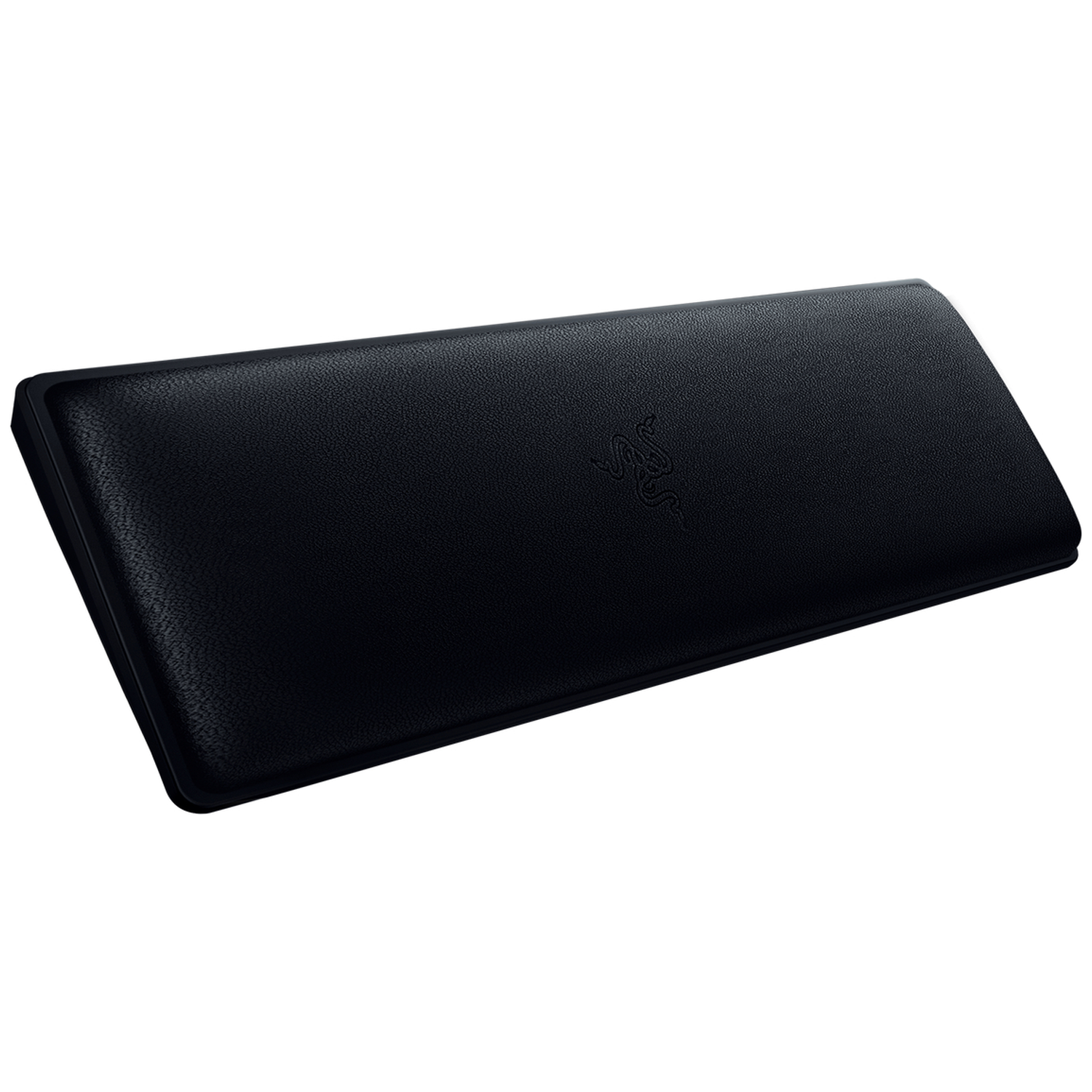 Repose-poignet rectangulaire noir avec logo Razer.