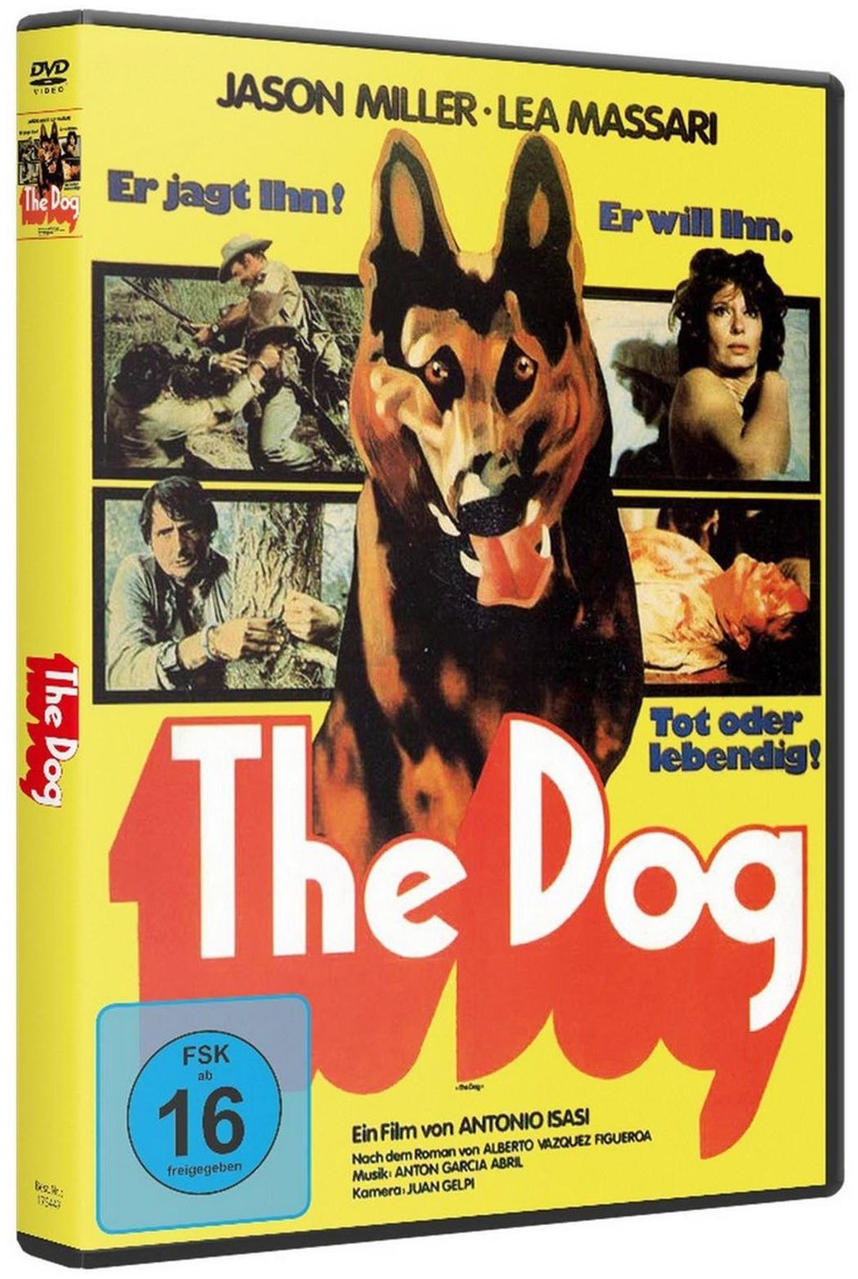 DVD-Hülle: Ein Filmplakat mit einem Rottweiler, Szenen und Text.