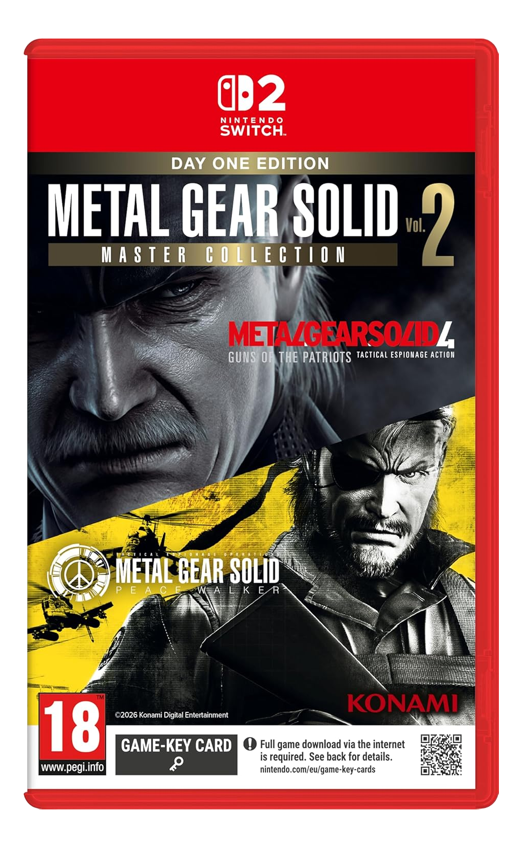 Custodia Nintendo Switch Metal Gear Solid 2 Master Collection con personaggi e loghi.