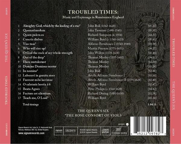 CD-Rückseite mit Titel, Trackliste und Barcode.