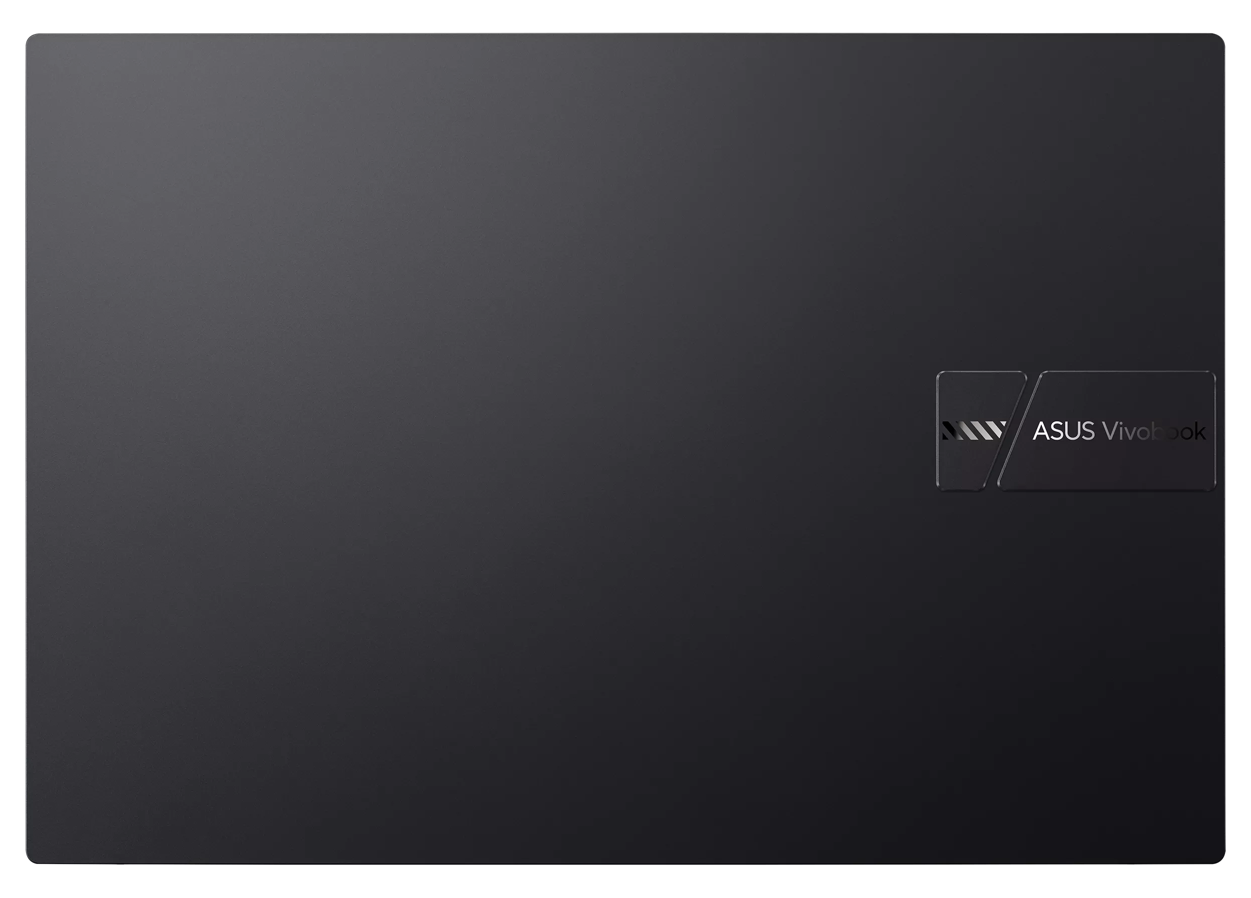 Ciemnoszare wieczko laptopa z srebrnym logo ASUS Vivobook.