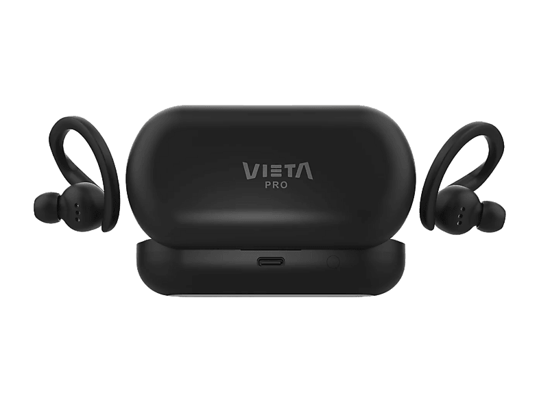 Auriculares True Wireless - Vieta Pro Action 2, 22h Autonomía, Micrófono, IPX5, Control Táctil, Negro