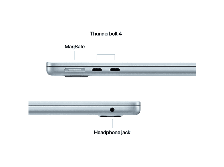 APPLE MacBook Air 13 (2026), Notebook, 13,6 Zoll, Retina, APPLE M5 Chip (10-Core CPU, 10-Core GPU), 16 GB, 1 TB, macOS, M5 — Foto 5 von 5