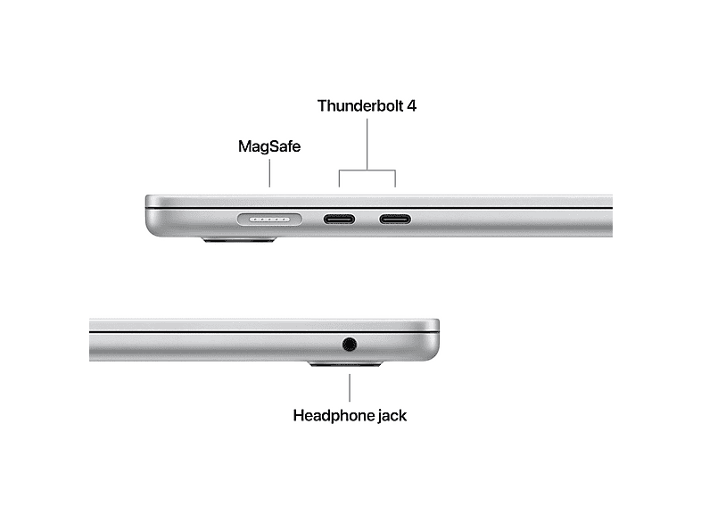 APPLE MacBook Air 15 Zoll (2026) Notebook, 15,3 Zoll, Retina, APPLE M5 Chip (10-Core CPU, 10-Core GPU), 24 GB, 1 TB, macOS, M5 — Foto 5 von 5