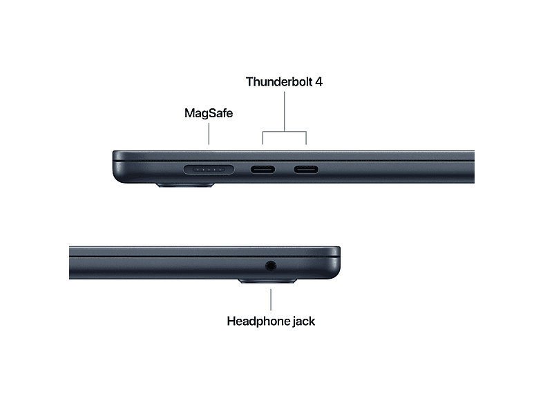 APPLE MacBook Air 15 (2026), Notebook, 15,3 Zoll, Retina, APPLE M5 Chip (10-Core CPU, 10-Core GPU), 16 GB, 512 GB, macOS, M5 — Foto 5 von 5
