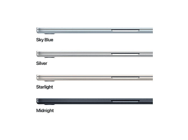 APPLE MacBook Air 15 (2026), Notebook, 15,3 Zoll, Retina, APPLE M5 Chip (10-Core CPU, 10-Core GPU), 16 GB, 512 GB, macOS, M5 — Foto 2 von 5