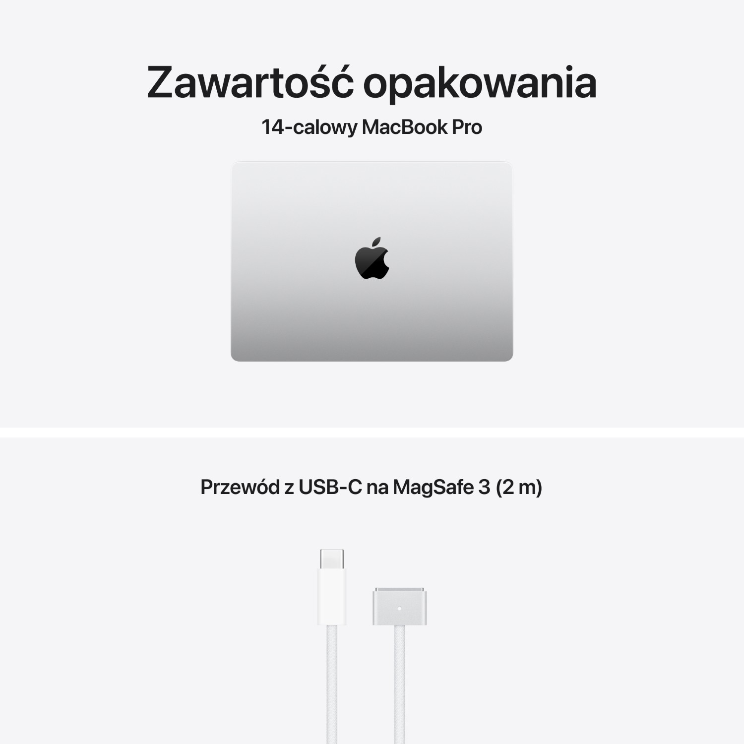 MacBook Pro i kabel USB-C na MagSafe 3.