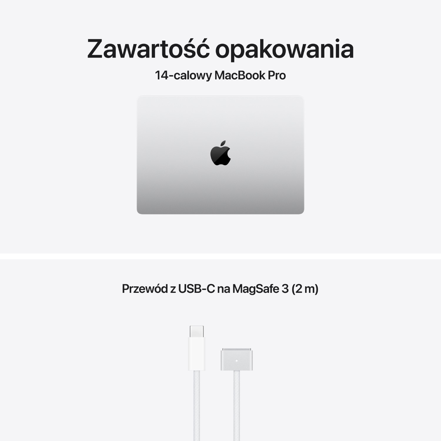 14-calowy MacBook Pro i kabel USB-C na MagSafe 3 (2m).