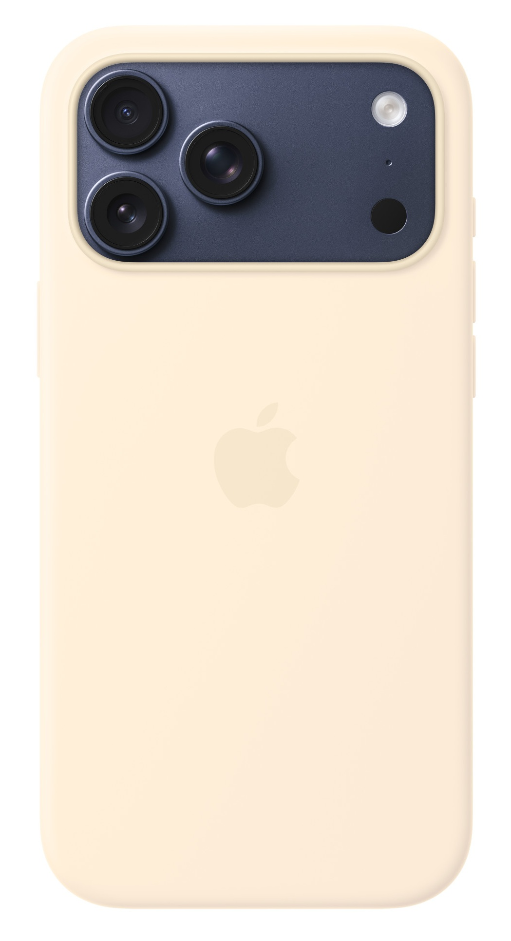 Jasnożółty iPhone z systemem aparatów i logo Apple.