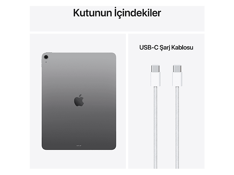 APPLE iPad Air 13 inç M4 Wi-Fi 512 GB Tablet Uzay Grisi MH5Y4TU/A