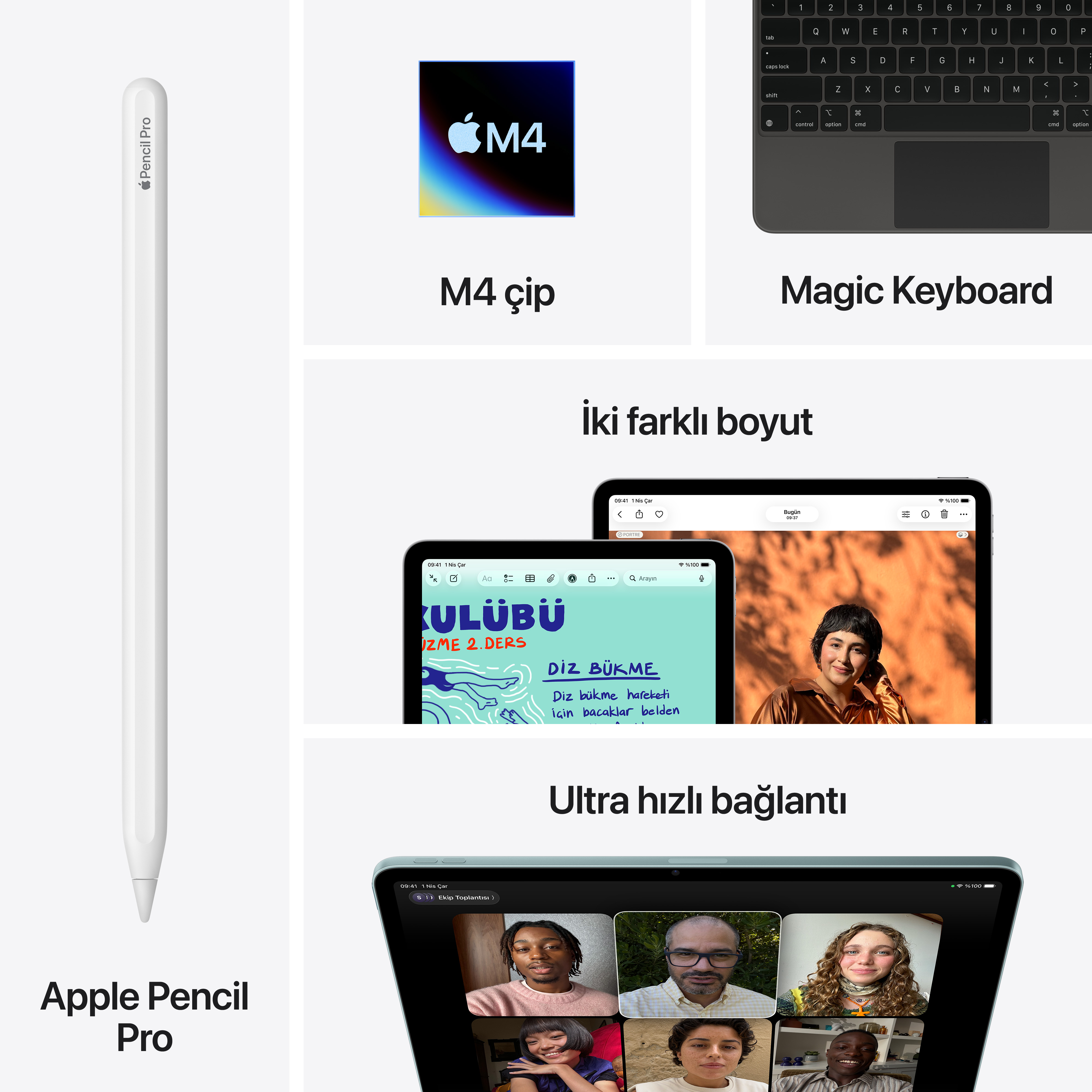 APPLE MH9H4TU/A iPad Air 13 inç M4 Wi-Fi+CL 256 GB Tablet Uzay