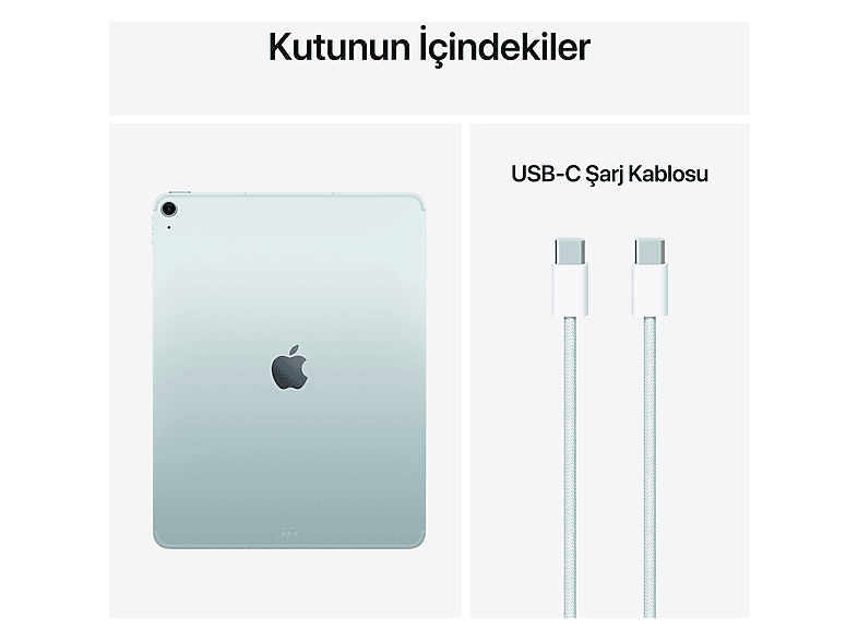 APPLE iPad Air 13 inç M4 Wi-Fi 128 GB Tablet Mavi MH5P4TU/A Fiyat