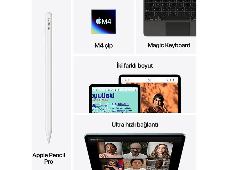 APPLE iPad Air 13 inç M4 Wi-Fi 256 GB Tablet Yıldız Işığı MH5W4TU
