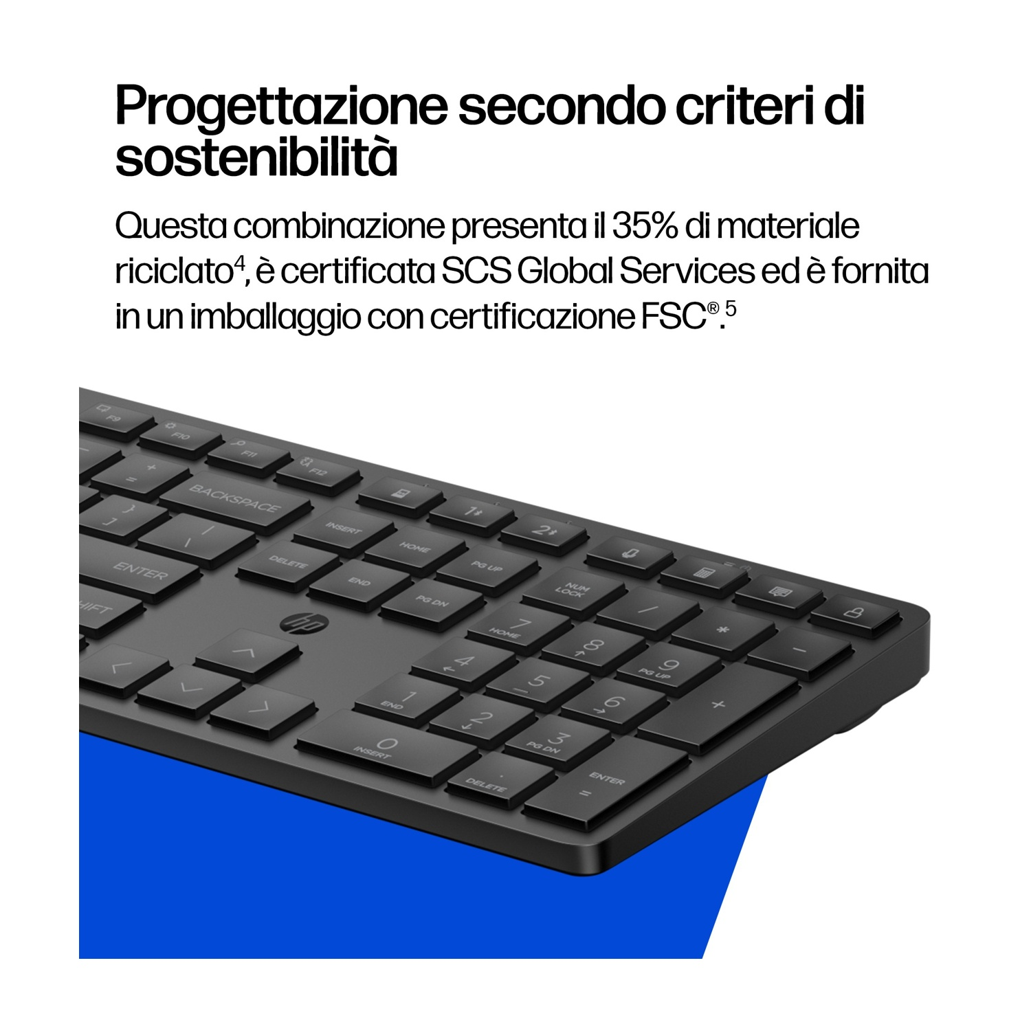Una tastiera nera con tasti dettagliati e testo in italiano.
