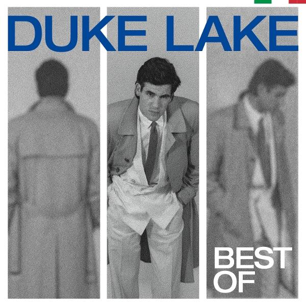 Männermode: drei Ansichten eines Mannes in einem Trenchcoat, "DUKE LAKE BEST OF".