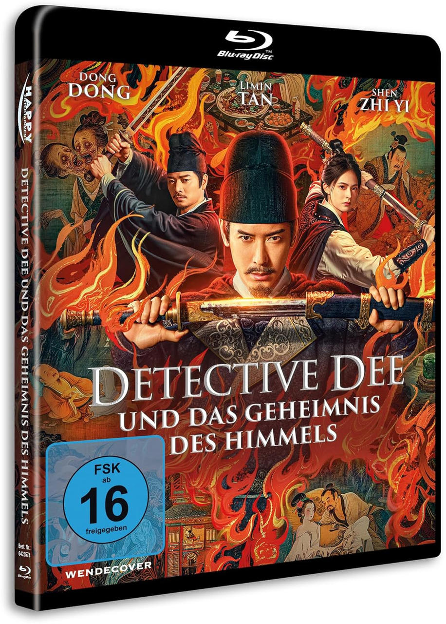 Detektiv Dee Poster: Krieger, Geister und Flammen mit Filmtitel.