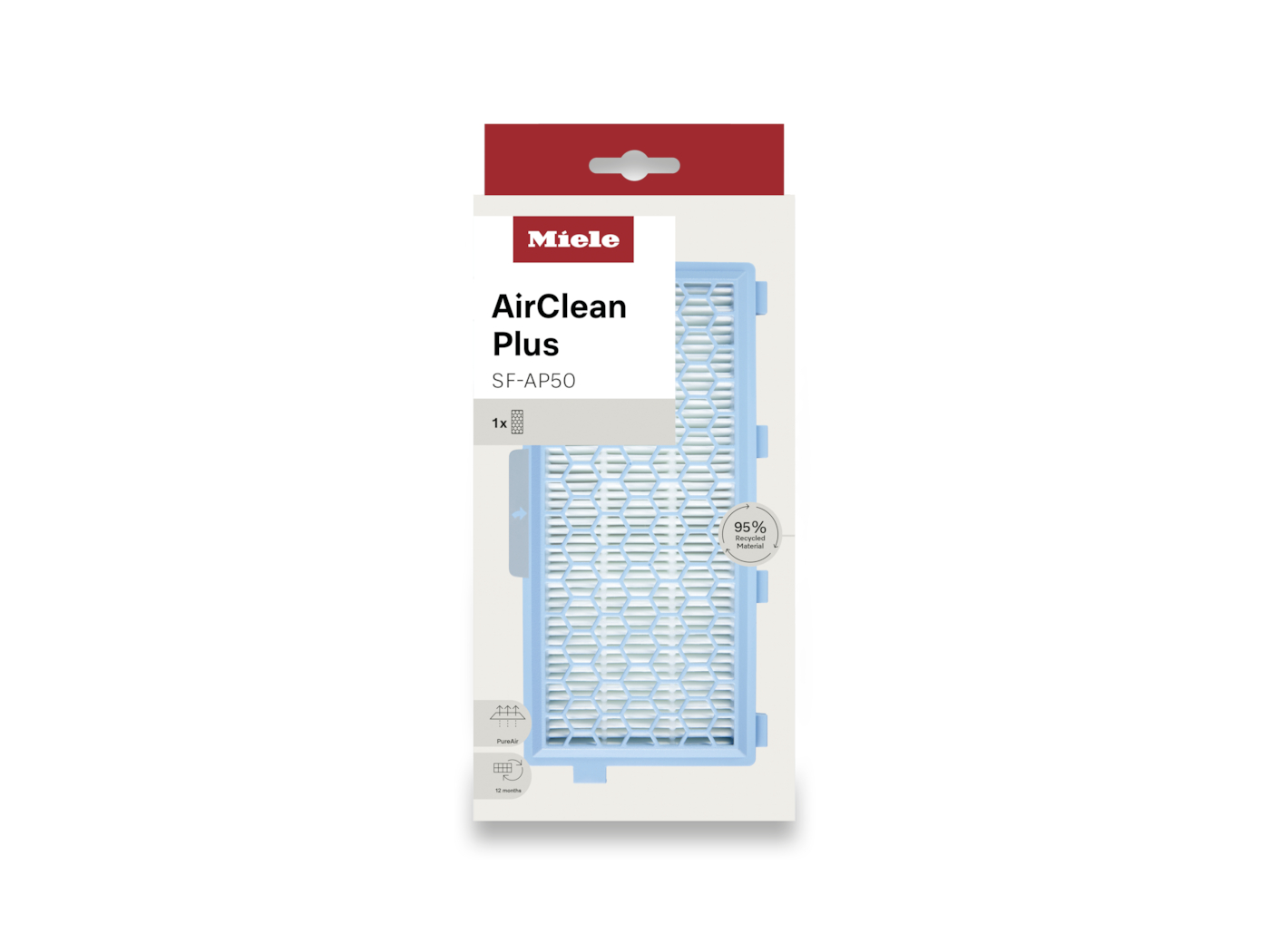 Miele AirClean Plus SF-AP50 Staubsaugerfilter, 95% recyceltes Material.