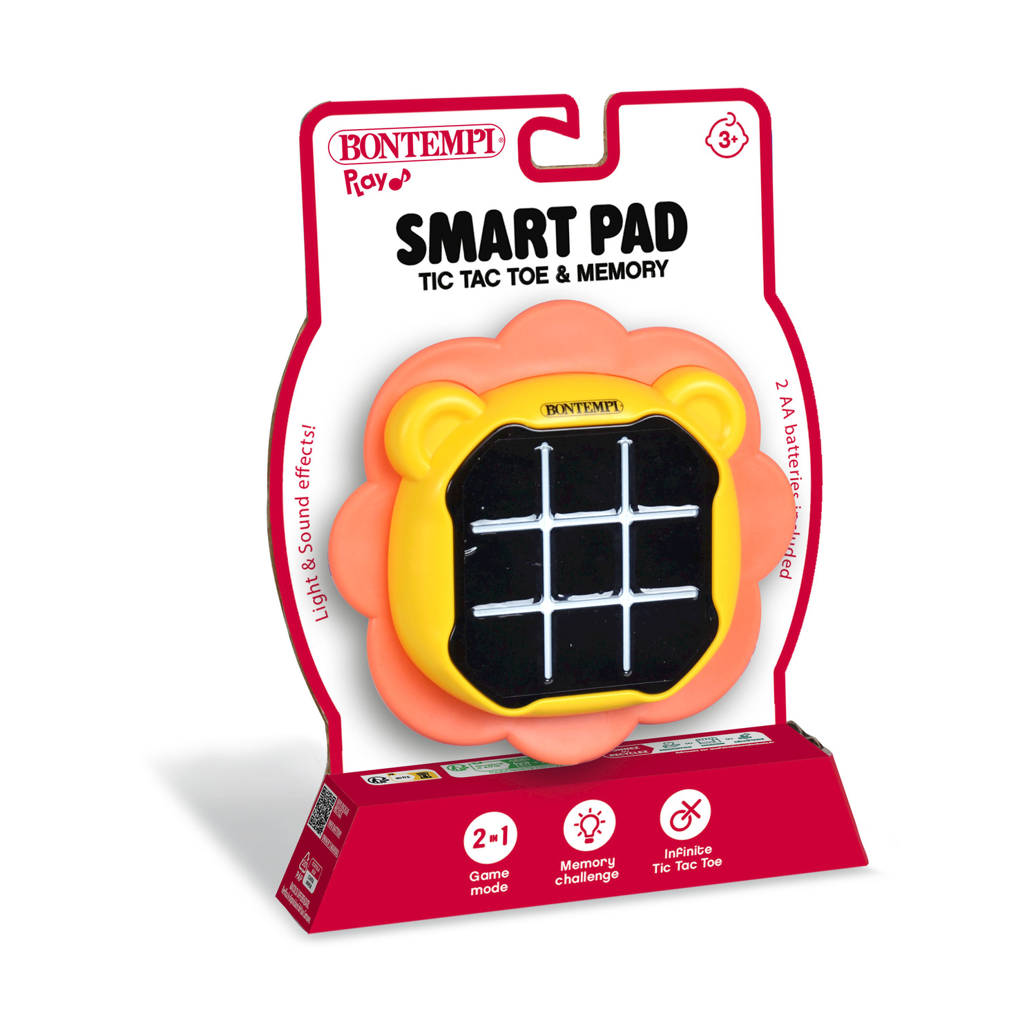 Gioco Bontempi Smart Pad, design leone, con Tris e Memoria.