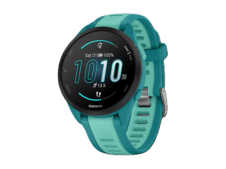 SPORTWATCH GARMIN FORERUNNER 165 Music, Verde acqua/Azzurro