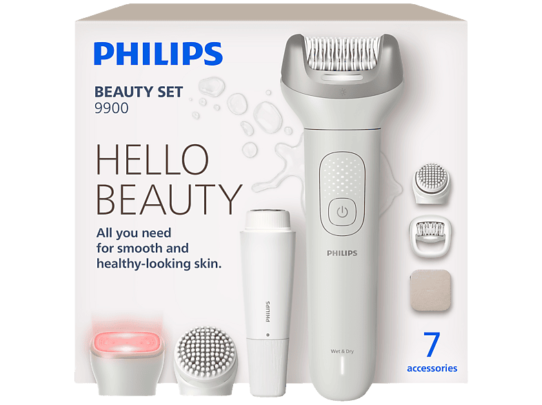 Philips Beauty Set - Bre738/00 Epilator Wit