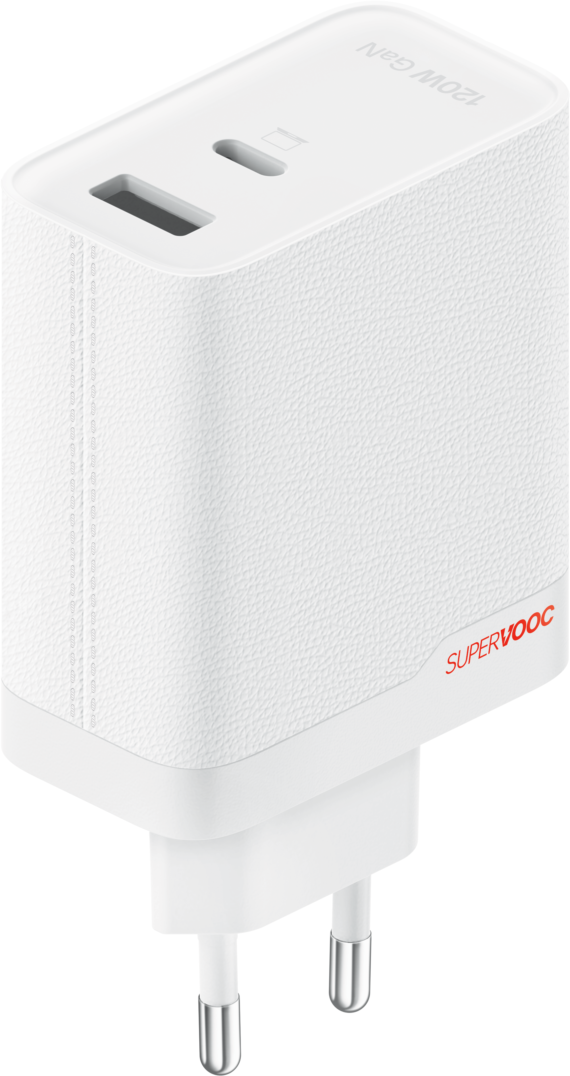 ONEPLUS SUPERVOOC hálózati adapter Type-C és Type-A csatlakozóval, 120W, GaN, fehér (5461100631)