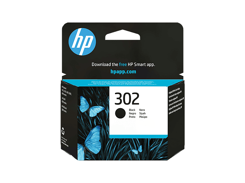 Tusz HP 302 Czarny 3.5 ml F6U66AE