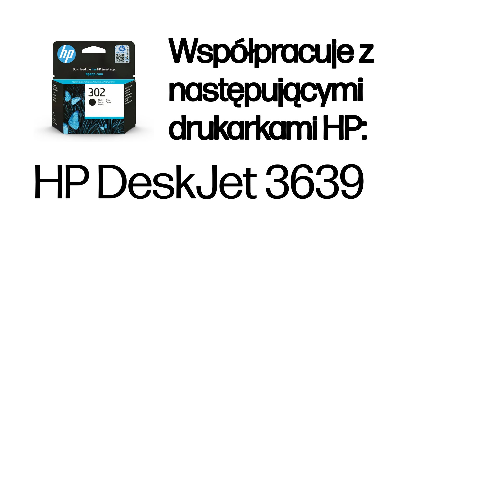 Tusz HP 302 do drukarek HP DeskJet 3639.
