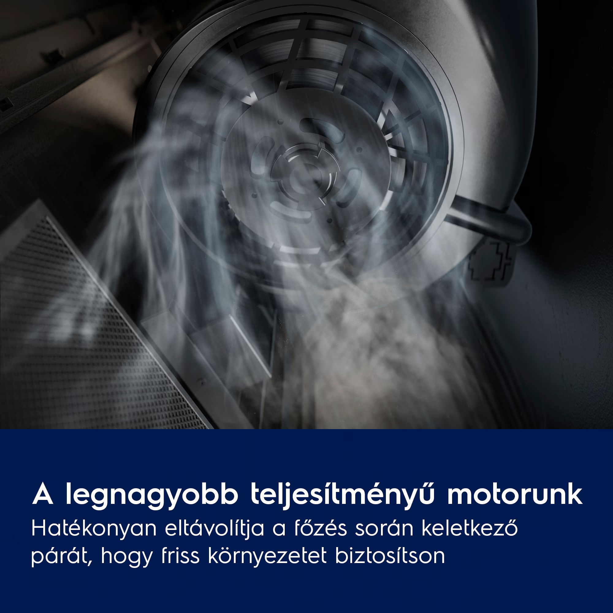 Párát elszívó motor, ahogy a füstöt beszívja.
