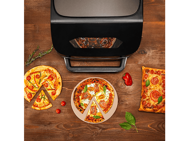 Horno eléctrico pizzas - Cecotec Pizza&Fry 7000, 7 L, Pantalla táctil, 10 Programas, Piedra para pizza, Doble Resistencia, Negro