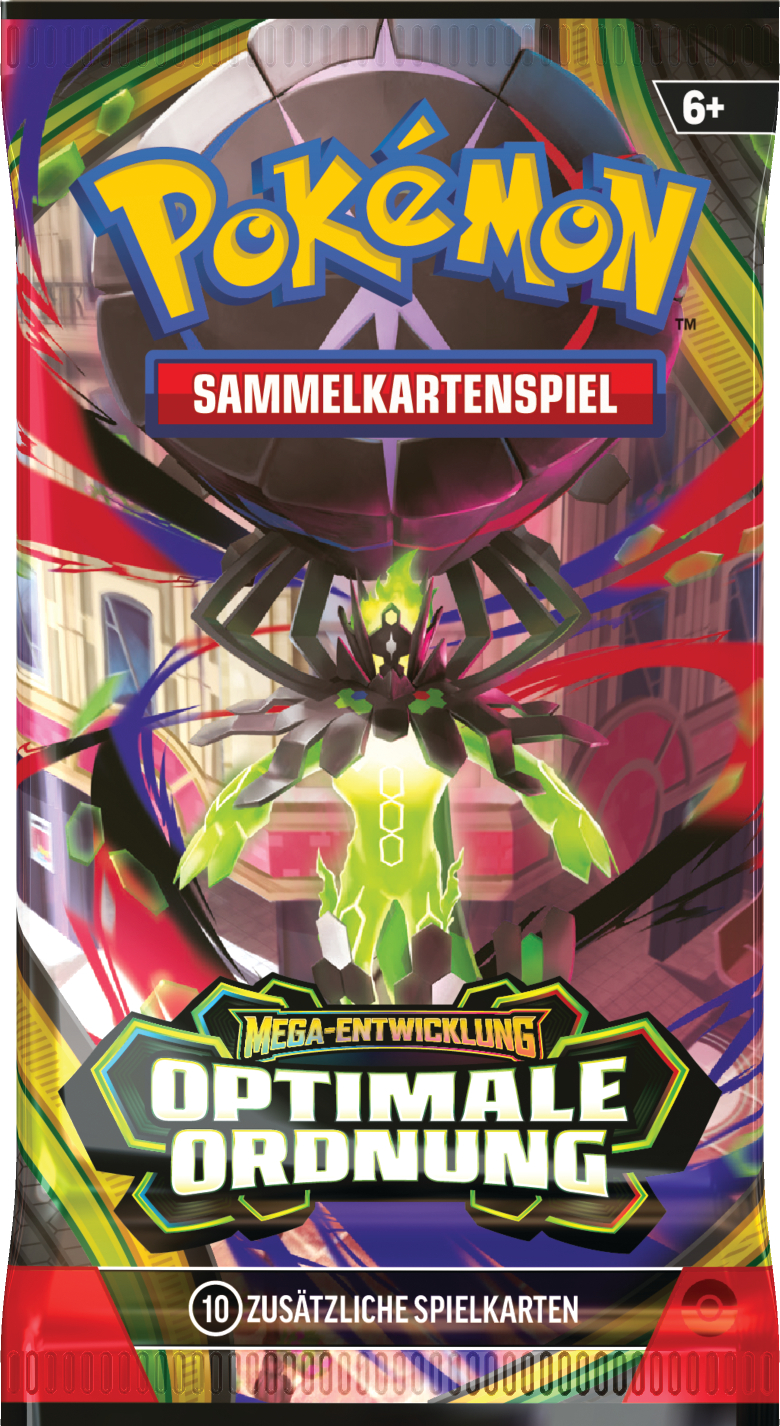 Pokémon Sammelkartenspiel "Optimale Ordnung" mit Mega-Entwicklung.