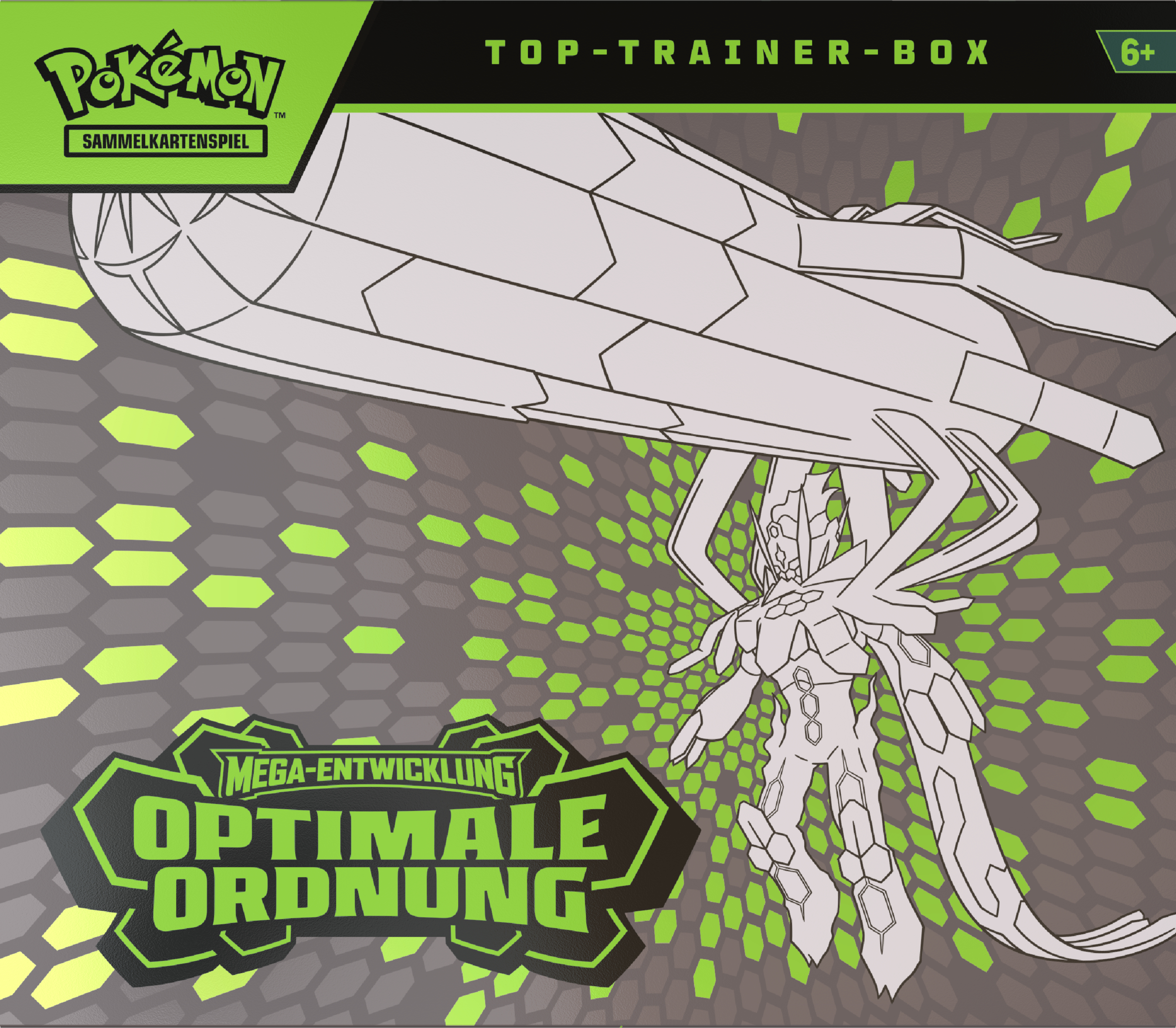 Pokémon Sammelkartenspiel Top-Trainer-Box mit Mega-Entwicklung.