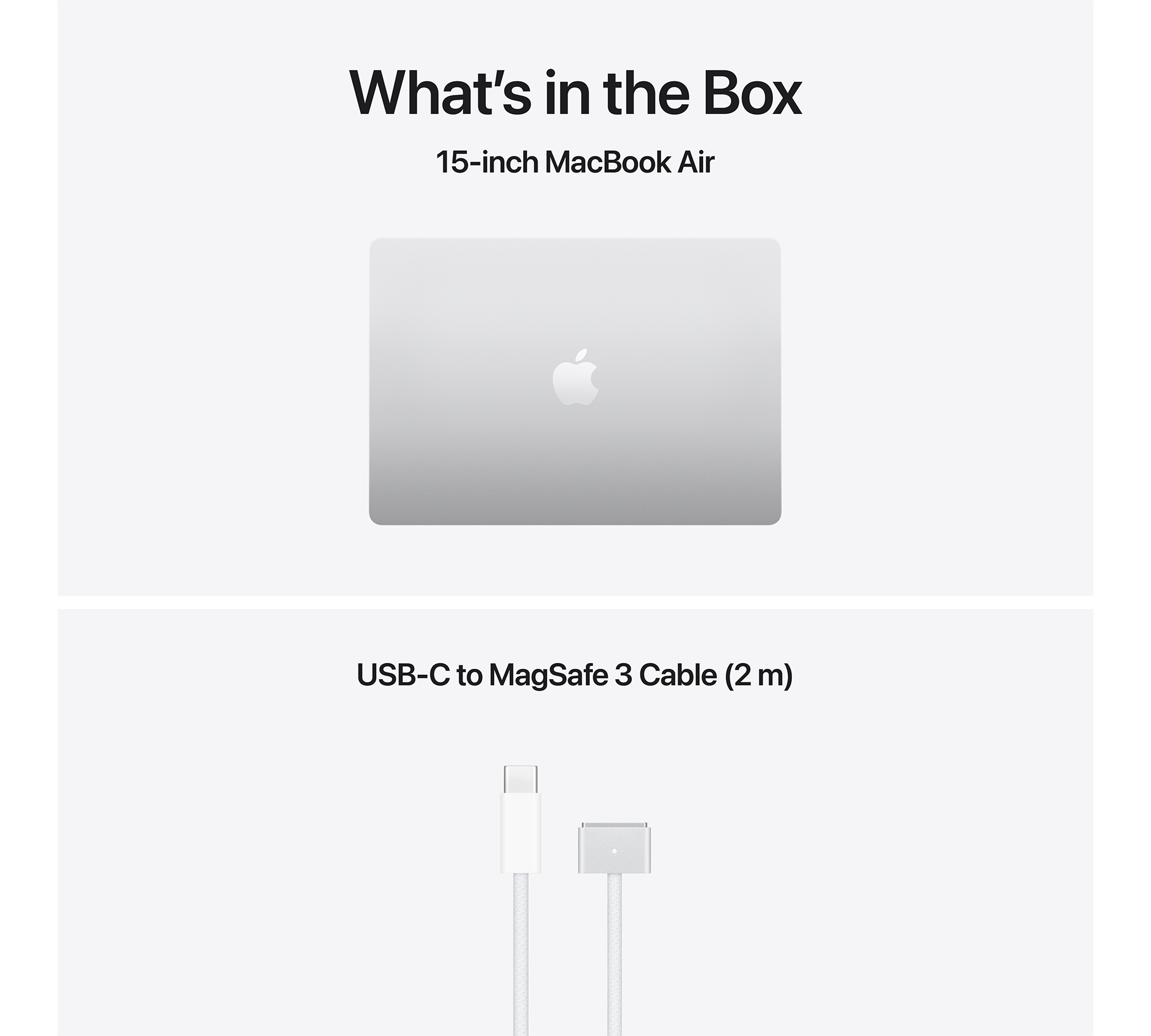 15 hüvelykes MacBook Air és USB-C - MagSafe 3 kábel.
