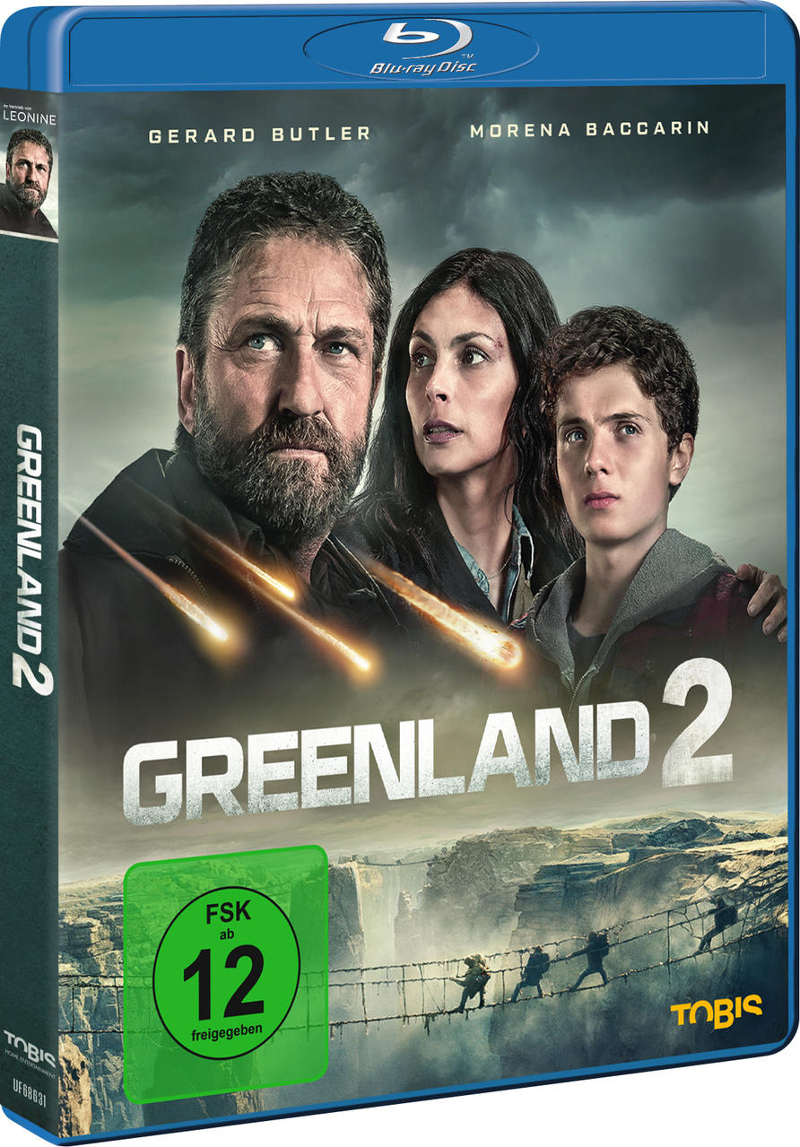 Cover: Gerard Butler, Morena Baccarin und Sohn auf der Flucht vor Kometen.