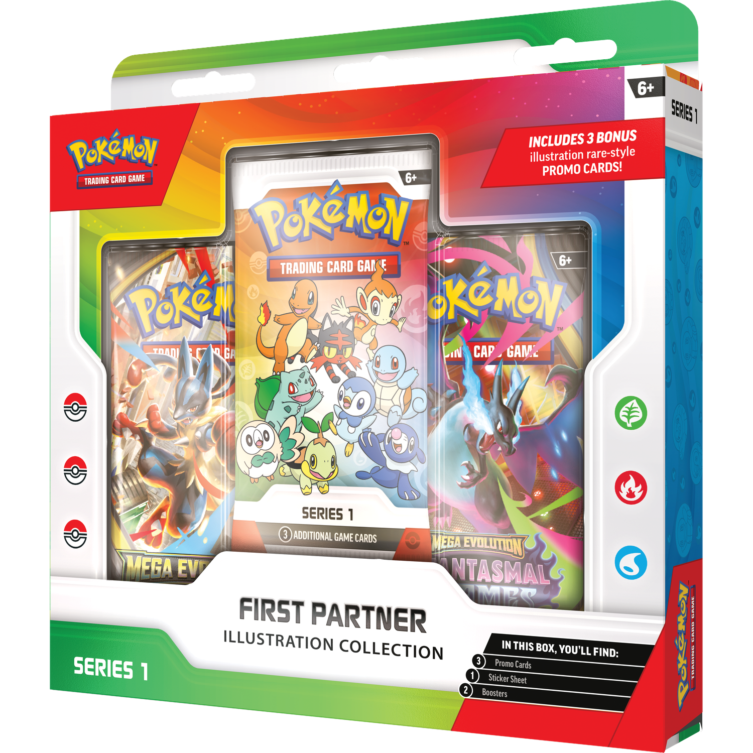 Pokemon Trading Card Game doos met drie kaartenpakketten.