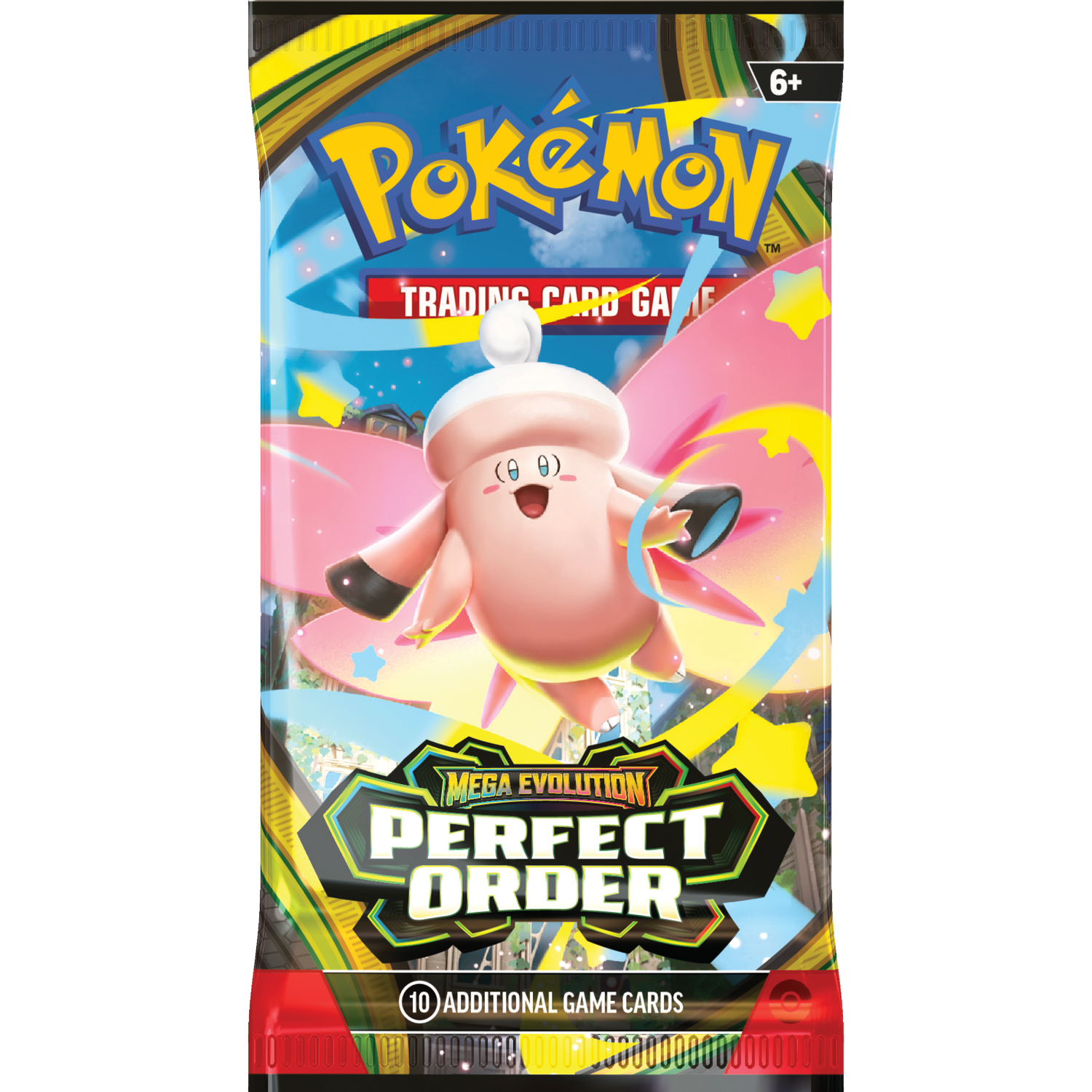 Pokémon Trading Card Game booster pack featuring Clefable and the Pokémon logo.
