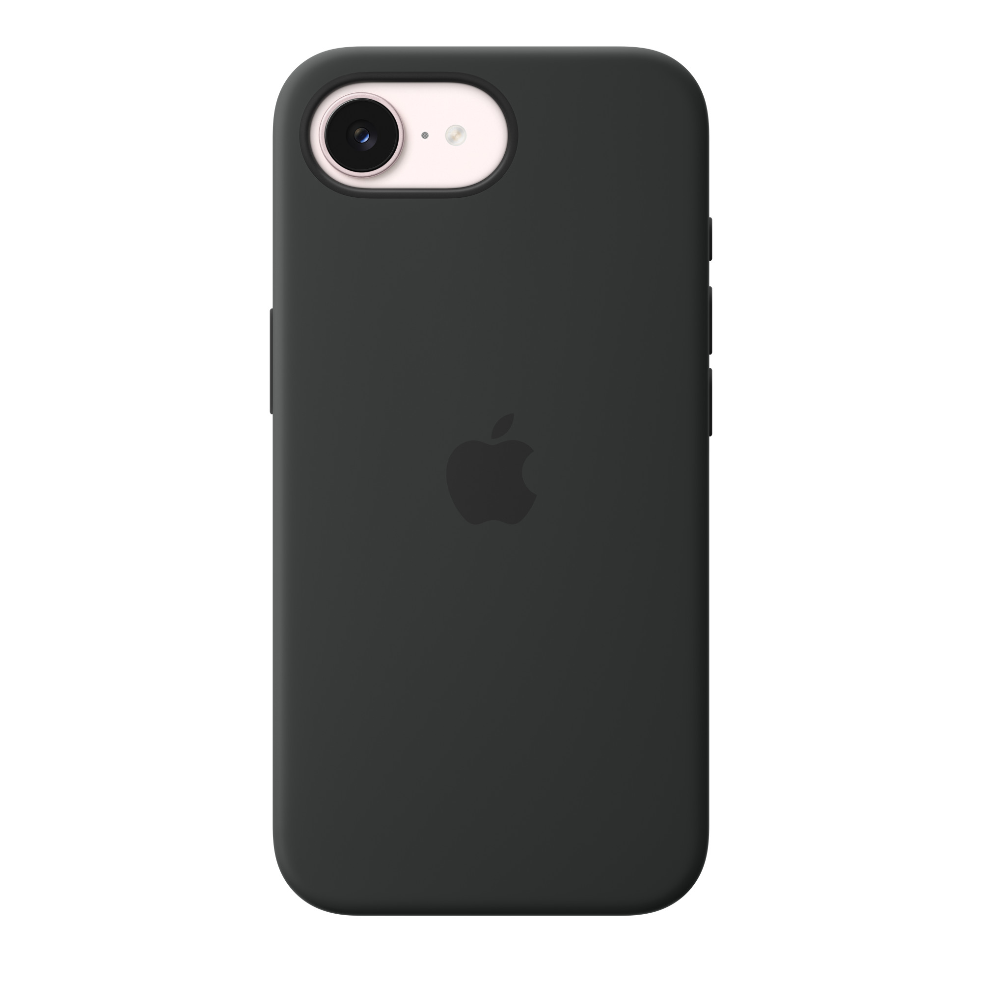 Fekete iPhone tok Apple logóval és kamerakivágással.